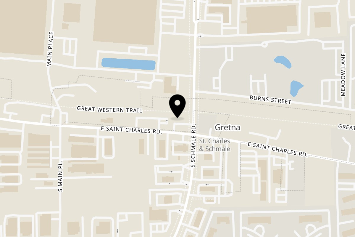 Map showing the location of Augustino's Rock and Roll Deli and Grill Carol Stream on 246 S Schmale Rd in Carol Stream